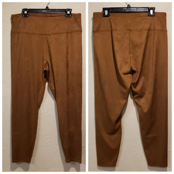 Soft Surroundings Brown elastic waist casual  Stretchy legging pants Size Large - Picture 1 of 11